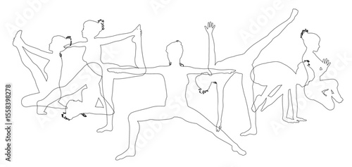 Silhouette yoga pilates wom...