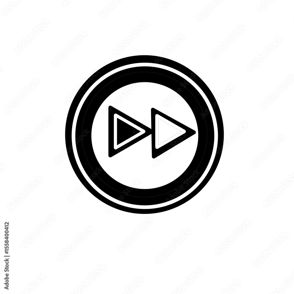 Fast forward button icon modern Fast forward button icon modern