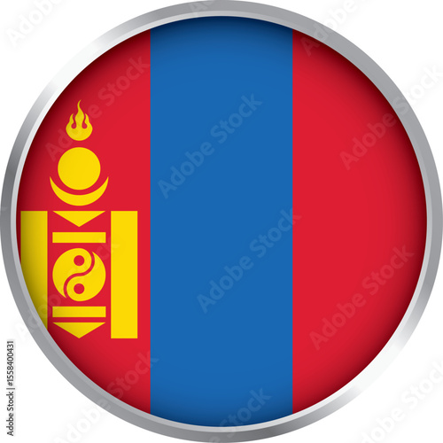 circular icon of mongolia national flag with soyombo symbol, red blue stripes and silver border design
Free Download circular icon of mongolia national flag with soyombo symbol, red blue stripes and silver border design
- GFXLoad