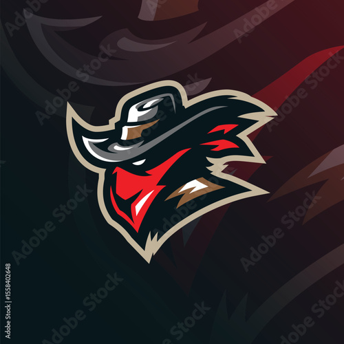 Bandits mascot logo design vector with modern illustration concept style for badge, emblem and t shirt printing. Bandits head illustration for sport and esport team.
