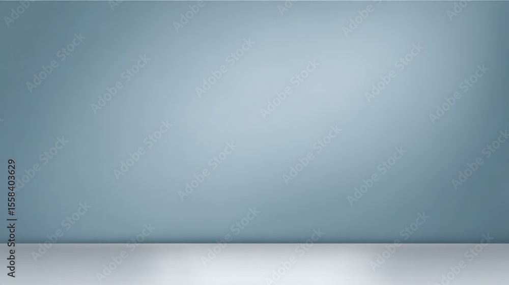 Soft Blue Wall Texture with Subtle Light and Empty Floor Space Soft Blue Wall Texture with Subtle Light and Empty Floor Space