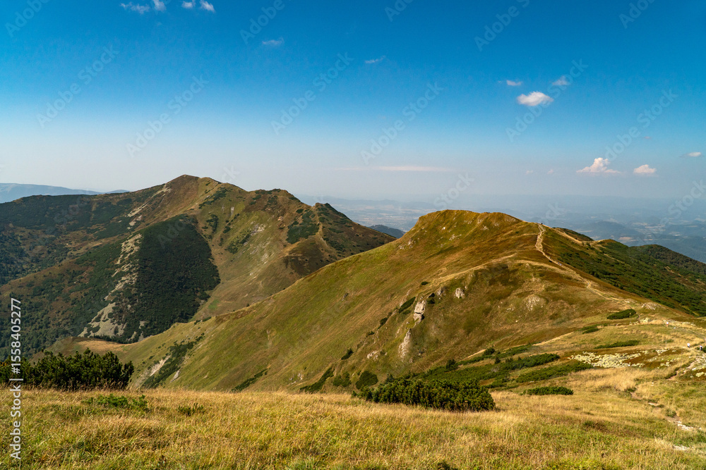 Fototapeta premium Hiking in the Mala Fatra Mountains, Slovakia.