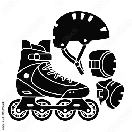roller skates on a white background
