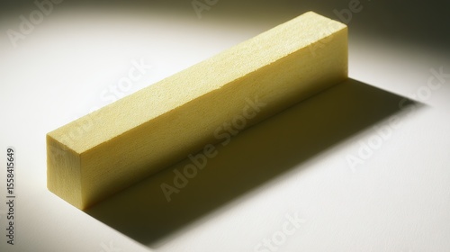 Blank rectangle on white surface, simplicity and clean design in focus