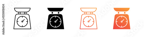 Weight Multiple Style Icon Set 