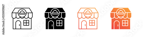 Restaurant Multiple Style Icon Set 