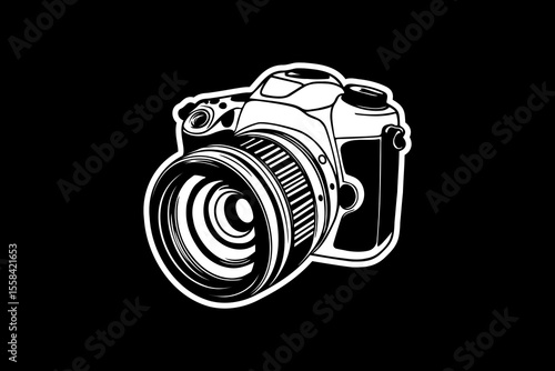 Camera vector logo icon. Photography icon.