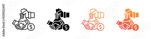 Lobbying Multiple Style Icon Set 