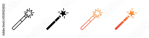 Magic Wand Multiple Style Icon Set 