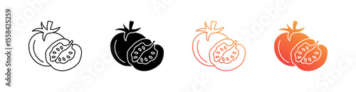 Tomato Multiple Style Icon Set 