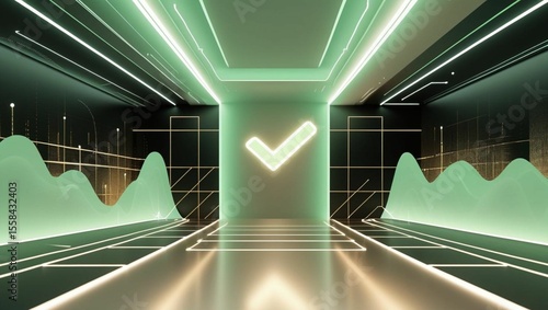 abstract tunnel with light