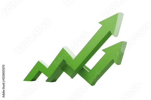 green arrows pointing up, business growth clip art preview