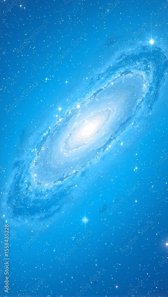 Fototapeta premium Swirling turquoise galaxy