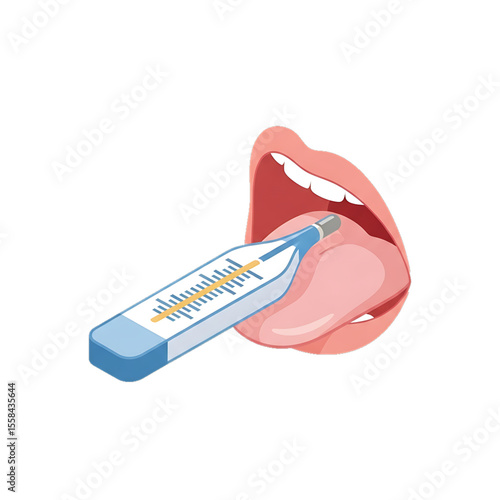 Oral thermometer checking a patient’s temperature.