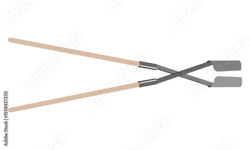 Long handle garden tool illustration
