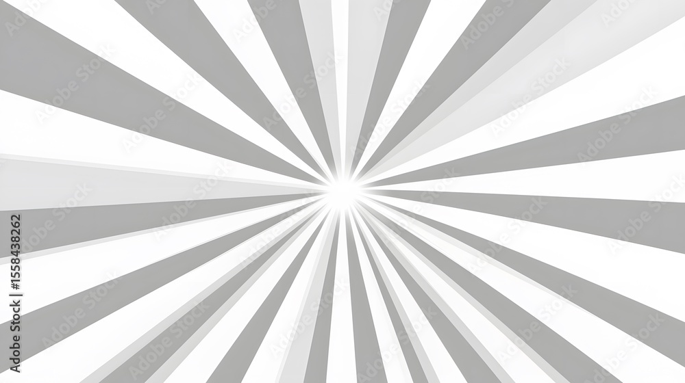 Obraz premium Abstract Grey and White Sunburst Rays Background