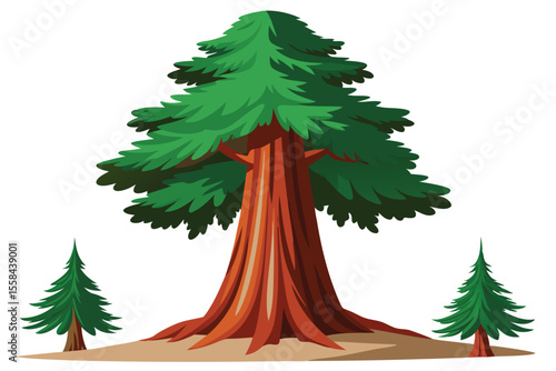 Majestic Redwood Tree Nature's Giant, Evergreen Symbol of Strength and Longevity