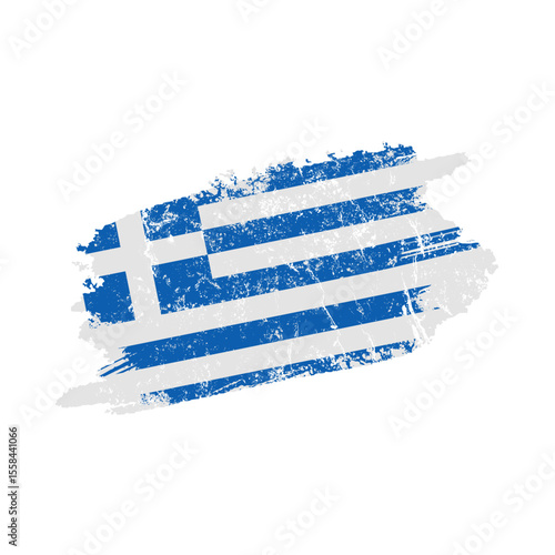 Fotografie stylized greek flag with grunge effect – vintage greece flag – vector illustrati