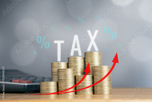 Obraz na plátně Basic concepts of finance and financial technology about business prosperity and