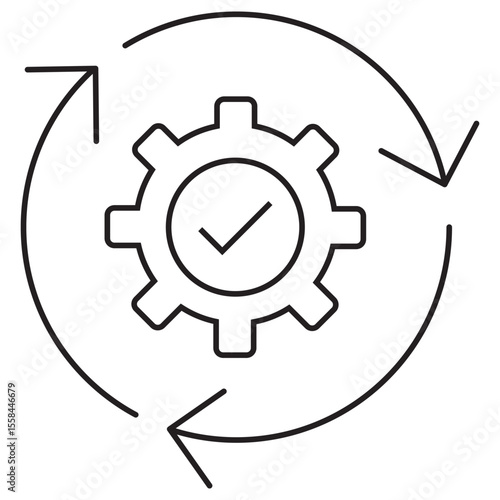 Agile Cycle icon, Driving Innovation Through the Agile Cycle, Adaptive Progress Mastering the Agile Development Loop, vector