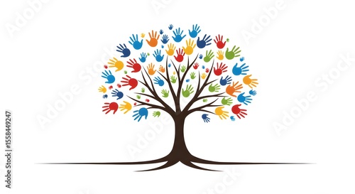 Unity Tree: Colorful Handprints of Community