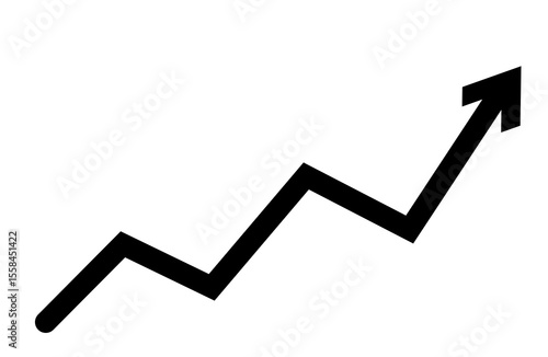 business graph with arrow	