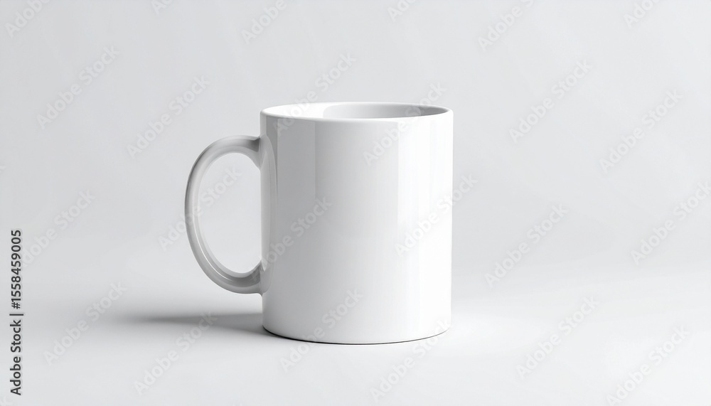 Obraz premium white cup on white background