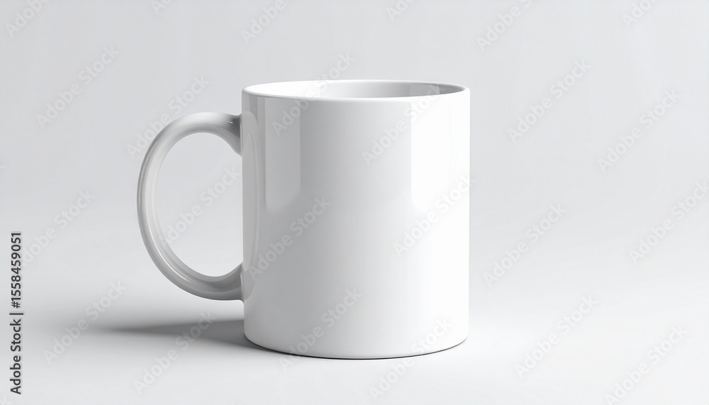 Obraz premium white cup on white background
