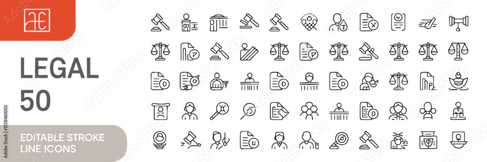 Obraz premium Mechanics Editable Stroke Line Icons – 36 Vector Icon Set