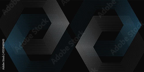 Black abstract background designb simple. Premium stripe texture for banner  business backdrop. Dark horizontal vector template patten glow