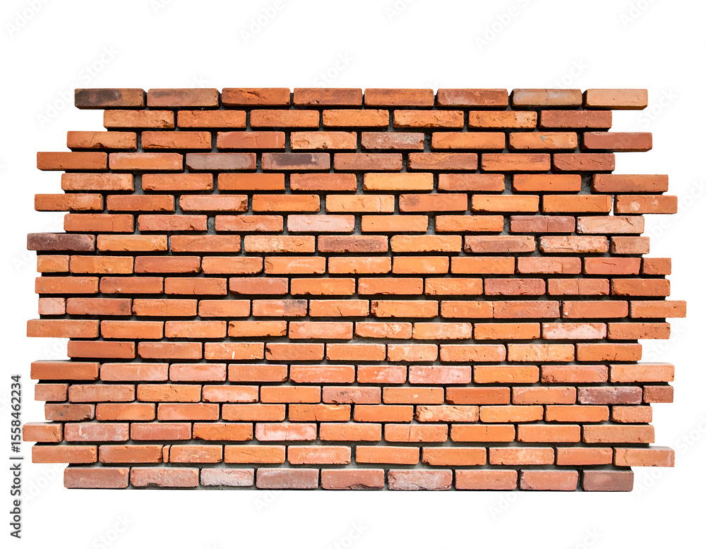 Obraz premium Rustic red brickwork forms a strong, traditional textured surface for various design projects.