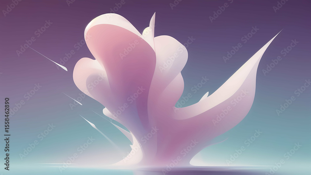 Obraz premium Dreamy Abstract Splash in Soft Gradient Sky
