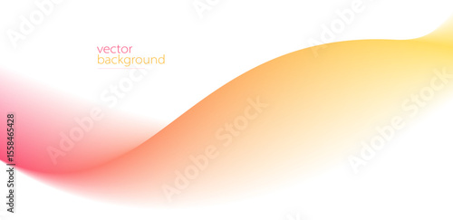 Smooth flow of wavy shape with gradient vector abstract background, red and yellow design curve line energy motion,