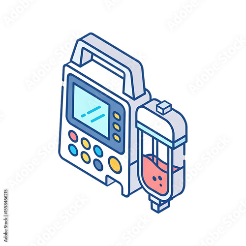 Medical infusion pump for intravenous therapy.