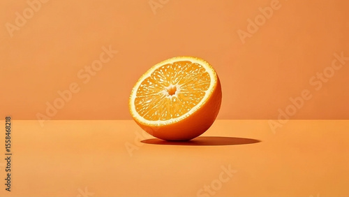 fresh oranges on a minimalist background