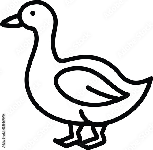 ducky, waterfowl, bird, yellow and black, cartoon, digital art, minimalist illustration

