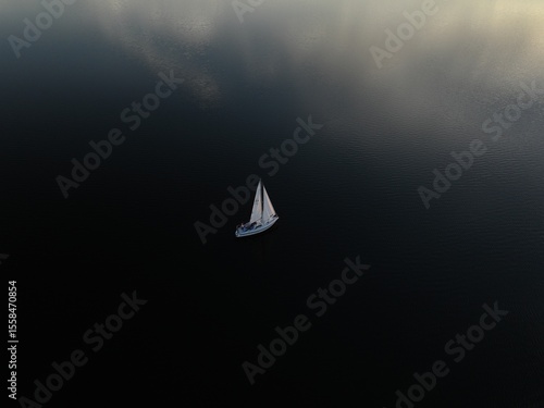 Small Sailboat on Lake