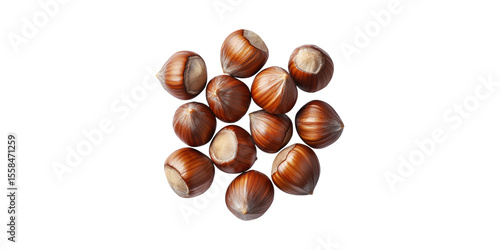 Wallpaper Mural Hazelnuts Cluster. Nutritious Snack And Culinary Ingredient Isolated On Transparent Background Torontodigital.ca