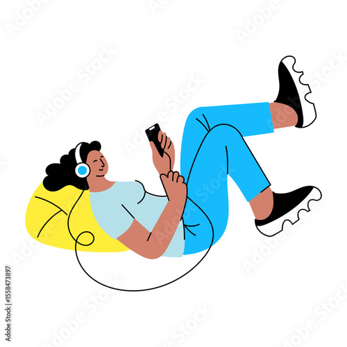A flat style illustration showing jotting down 
