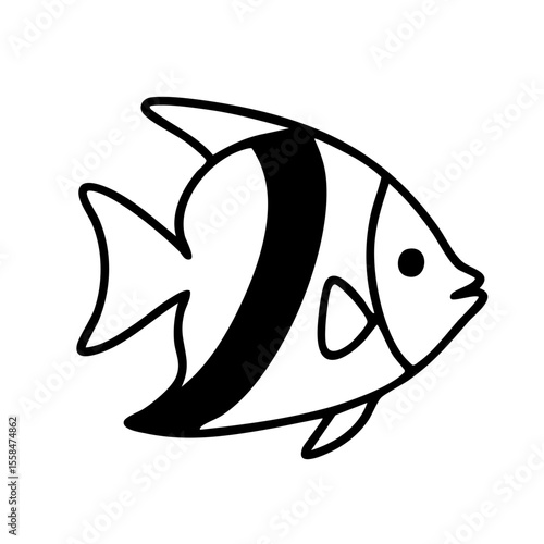 魚　線画　手書き