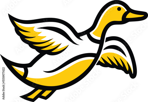 canary,bird,simple icon,flat design,yellow,black,vector illustration
