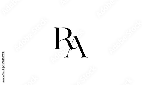 RA initial letters, monogram logo