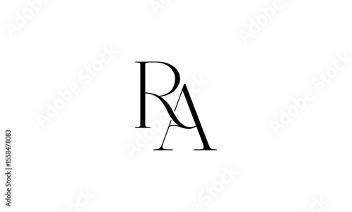 RA initial letters, monogram logo