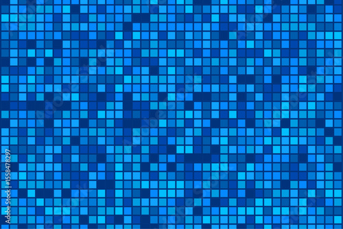 vector cartoon swimming pool blue tiles abstract illustration. 