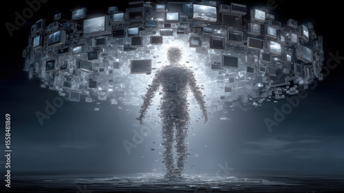 Trapped in digital isolation within a transparent sphere of personalized beliefs