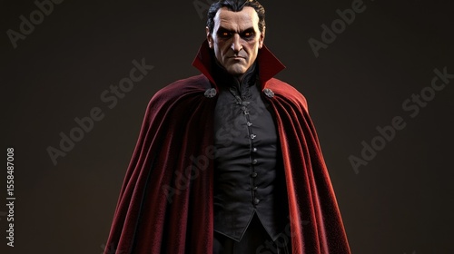 Dark figure in dramatic pose