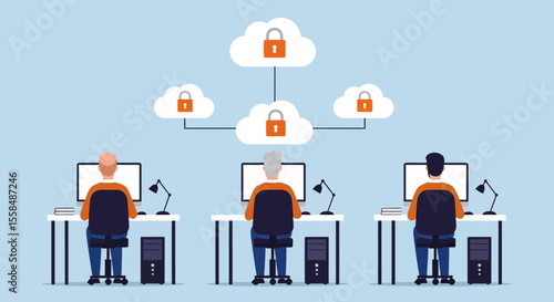 Secure Cloud Computing Data Protection and Access Control for Multiple Users