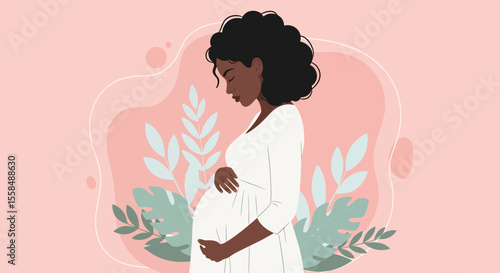 Expecting Mother A Gentle Illustration of Pregnancy and Motherhood