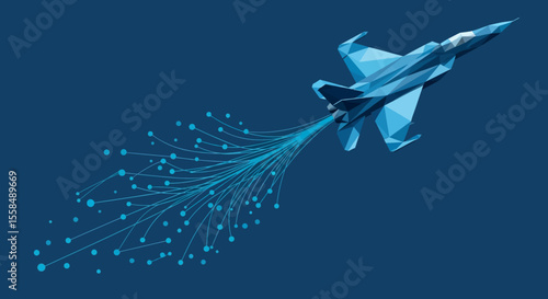 Advanced Fighter Jet Technology Data Stream and Connectivity