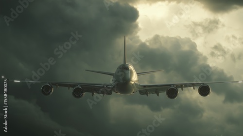 Avión despegando al atardecer, Avión Boeing en vuelo con cielo dorado, Fotografía aérea de avión en despegue, Avión comercial sobre nubes, Imagen épica de avión en vuelo